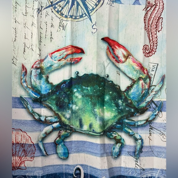 EVERGREEN ENTERPRISES STRIPED CRAB WELCOME FLAG 29” x 43” - Picture 4 of 7